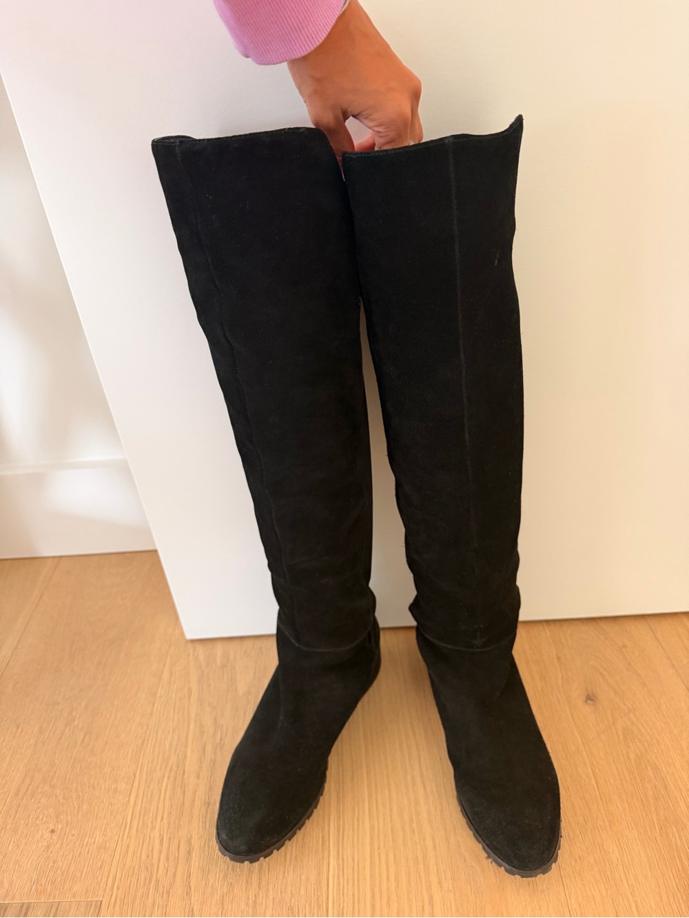 Blondo Waterproof Suede Over-the-Knee Boots Black Size 8